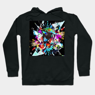 Abstract bright colourful background made from shattered triangles Hoodie